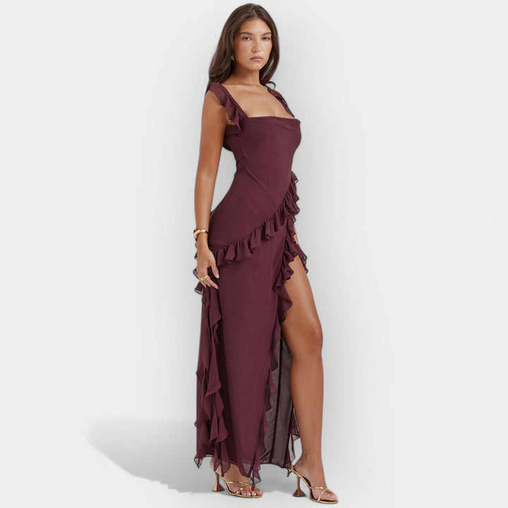 Haljina s Raskorakom i Reguliranim Volanima