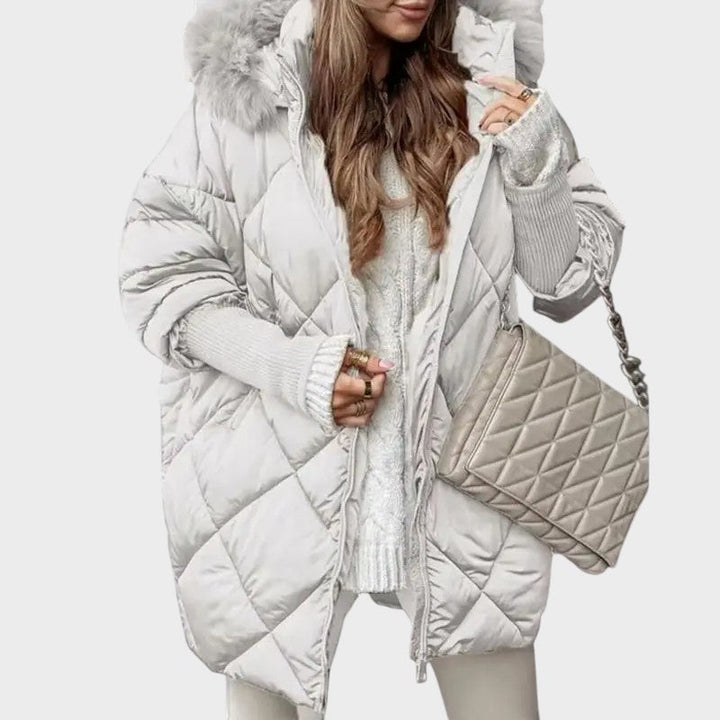 Tatjana ™ ｜Ženski midi parka s pletenim rukavima