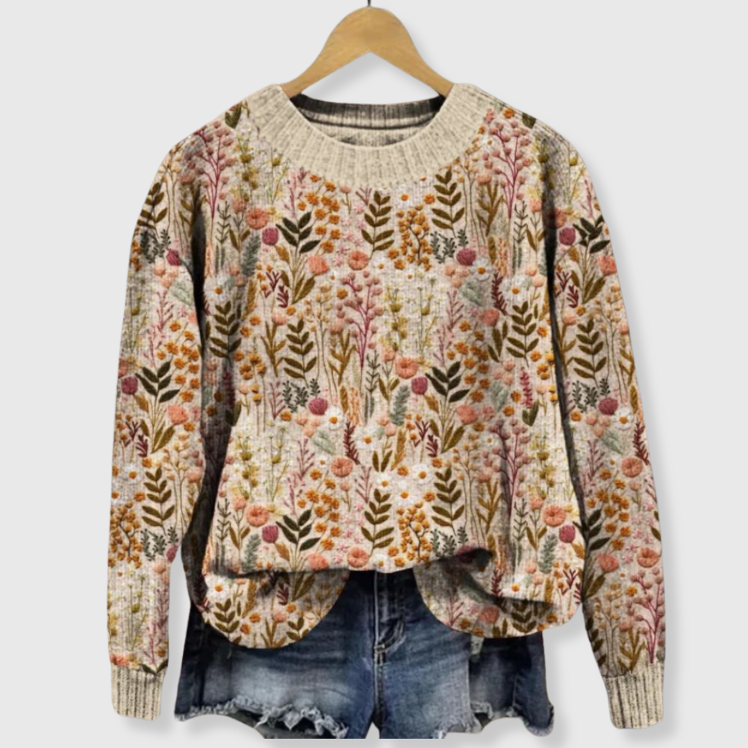 Klara™  | Udoban cvjetni džemper