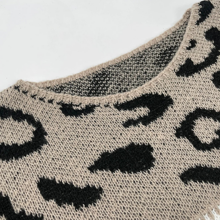 Elena™| Elegantni pulover s uzorkom leoparda